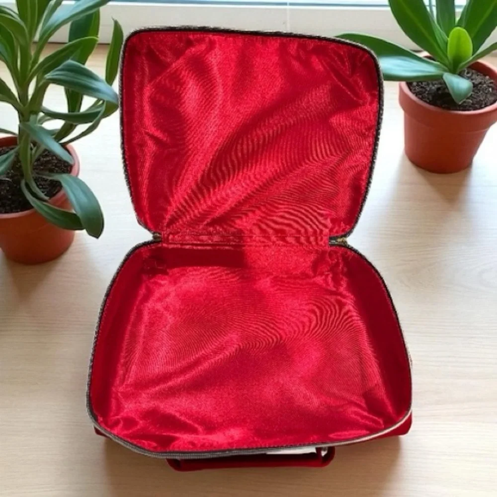 Estee Lauder Vibrant Red Cosmetic Bag